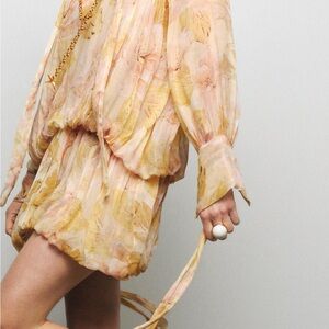 Floral Long Sleeve mini Dress